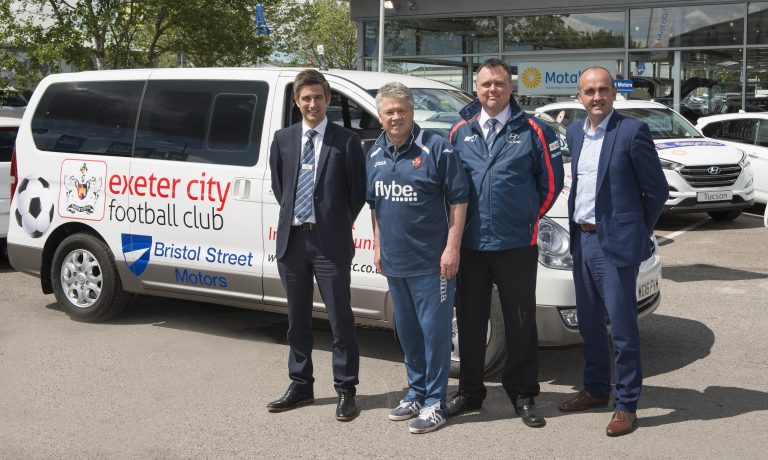 Bristol Street Motors Hyundai kicks off Exeter City support with shirt