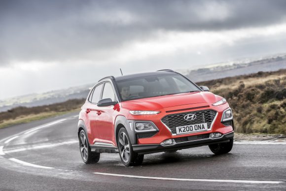 Hyundai Kona on the road