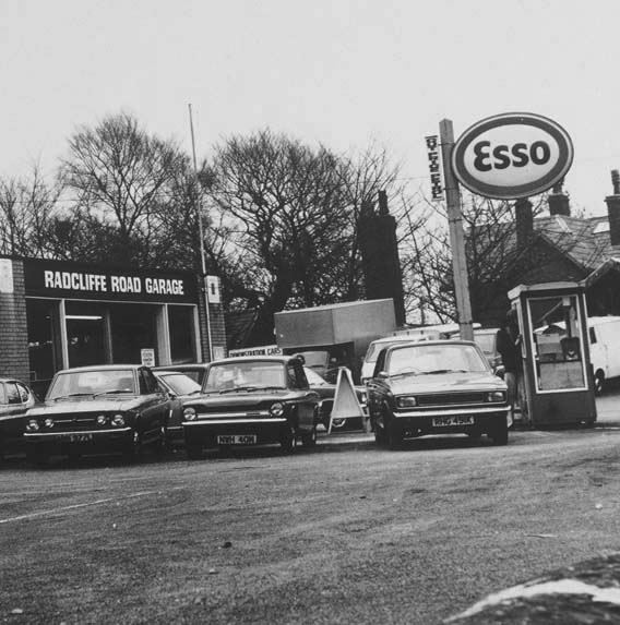 The Radcliffe Road Garage pictured in 1974