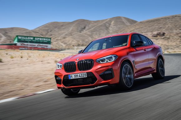 BMW X4 on a race track