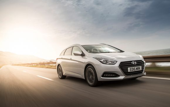 Hyundai i40 on the road