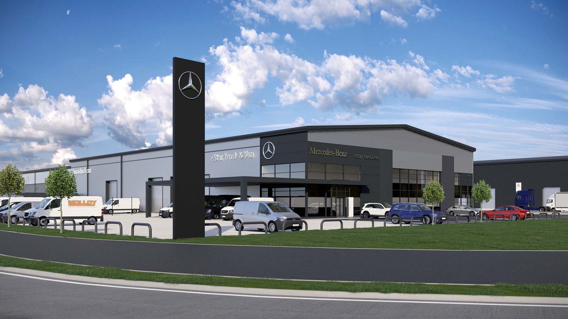 eStar Mercedes-Benz Knowsley vans site artist's impression Aug 2021