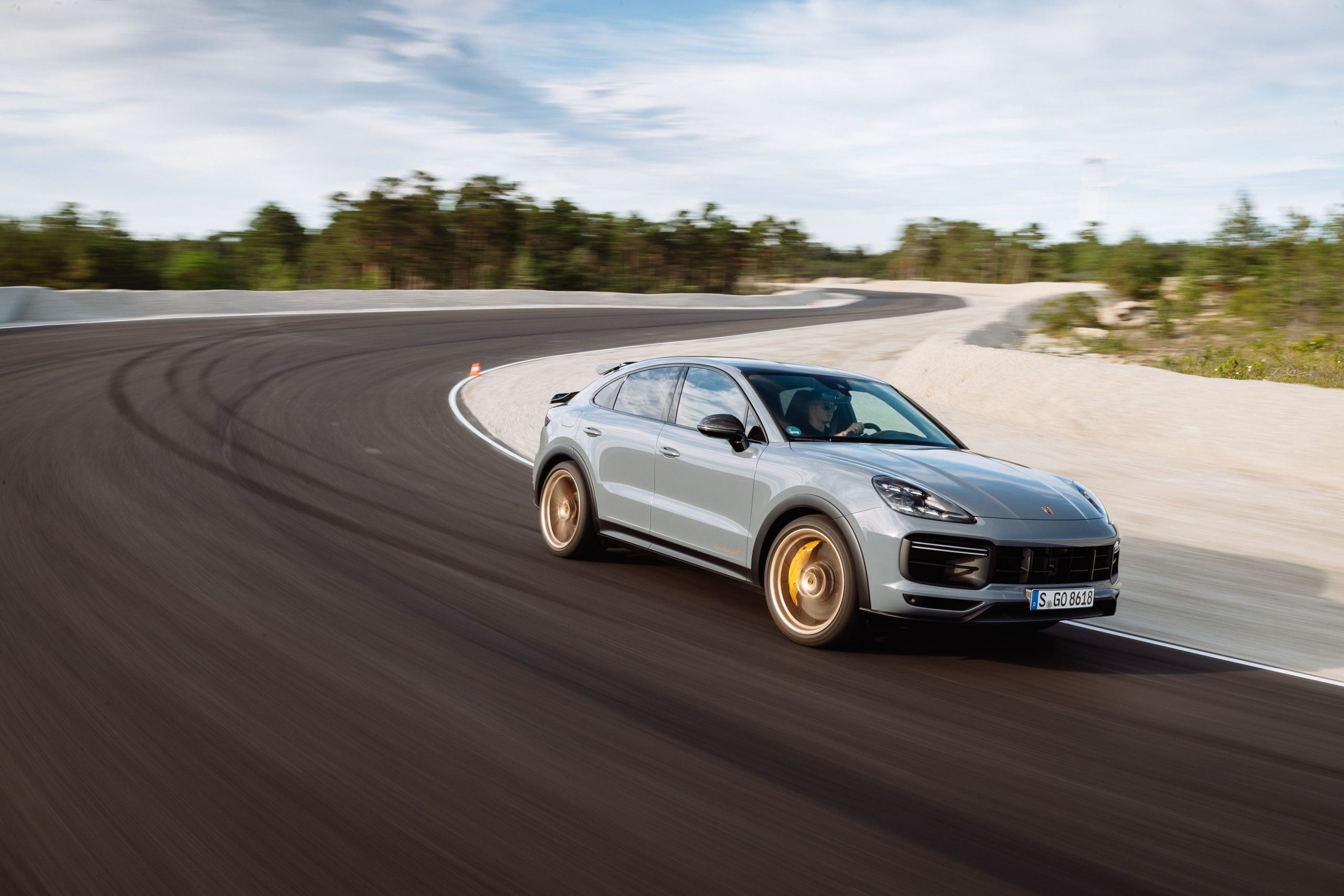 Cayenne Turbo GT on a track