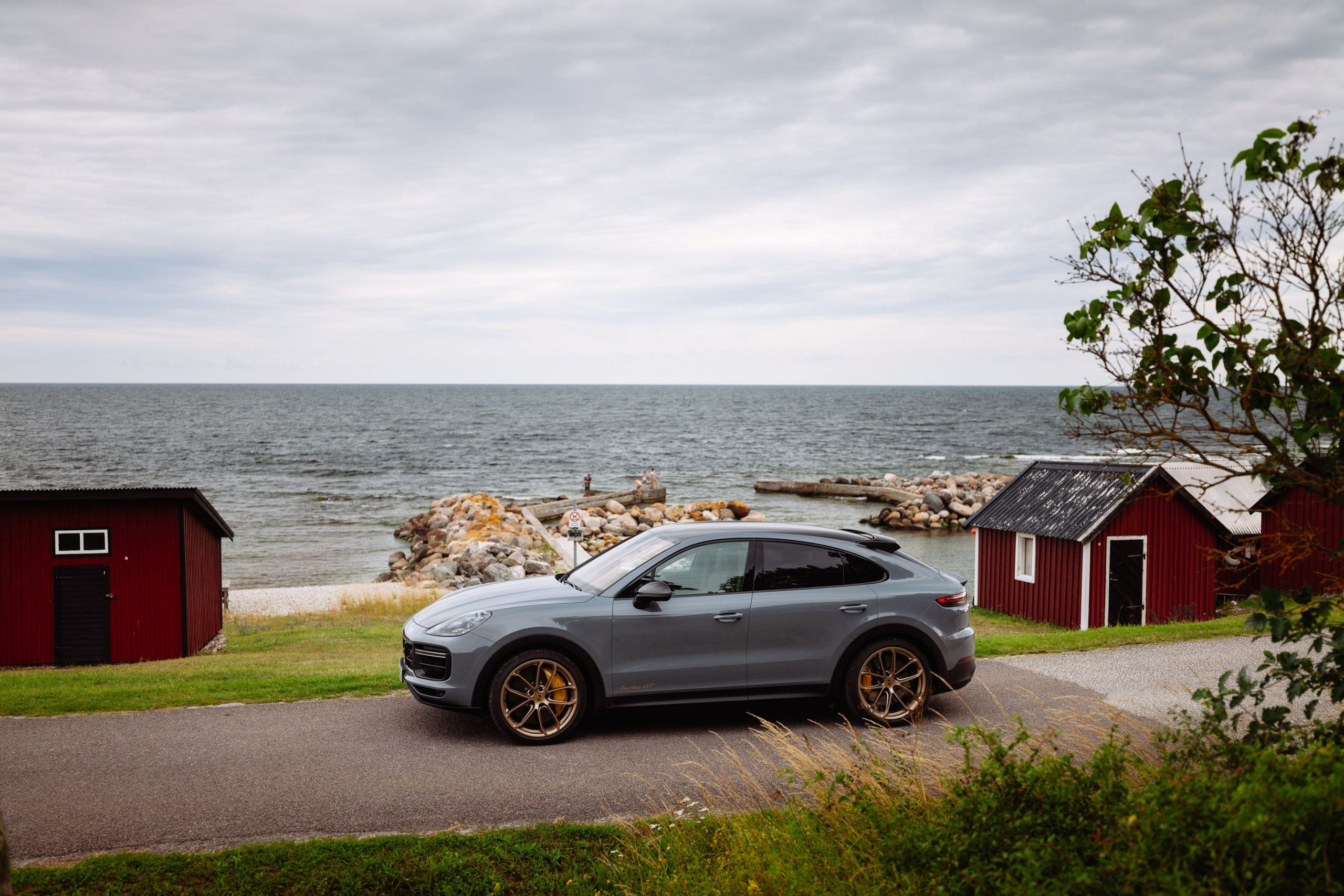 Porsche Cayenne Turbo GT beside the sea
