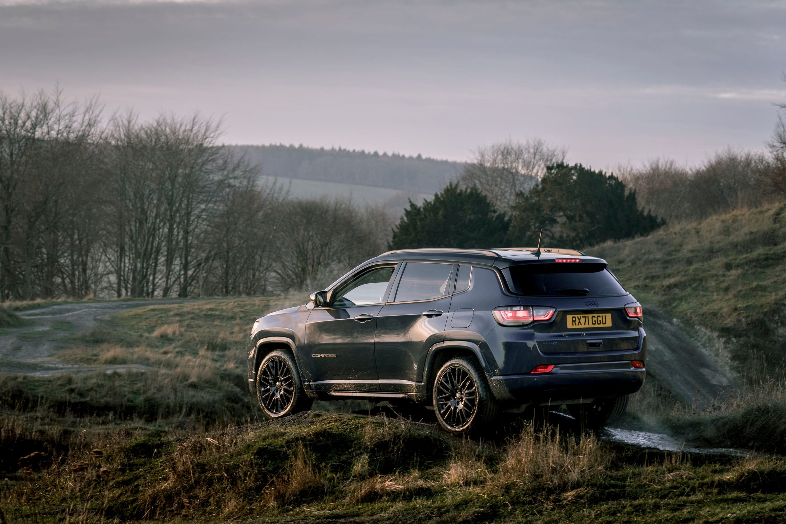 Jeep Compass on an off-road course