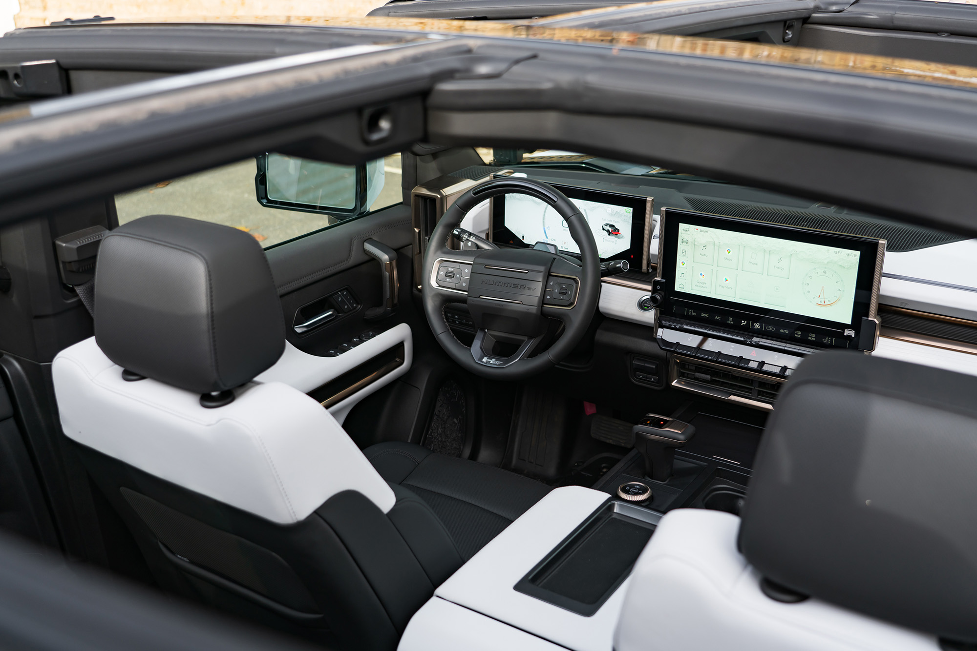 Clive Sutton Hummer EV pickup interior