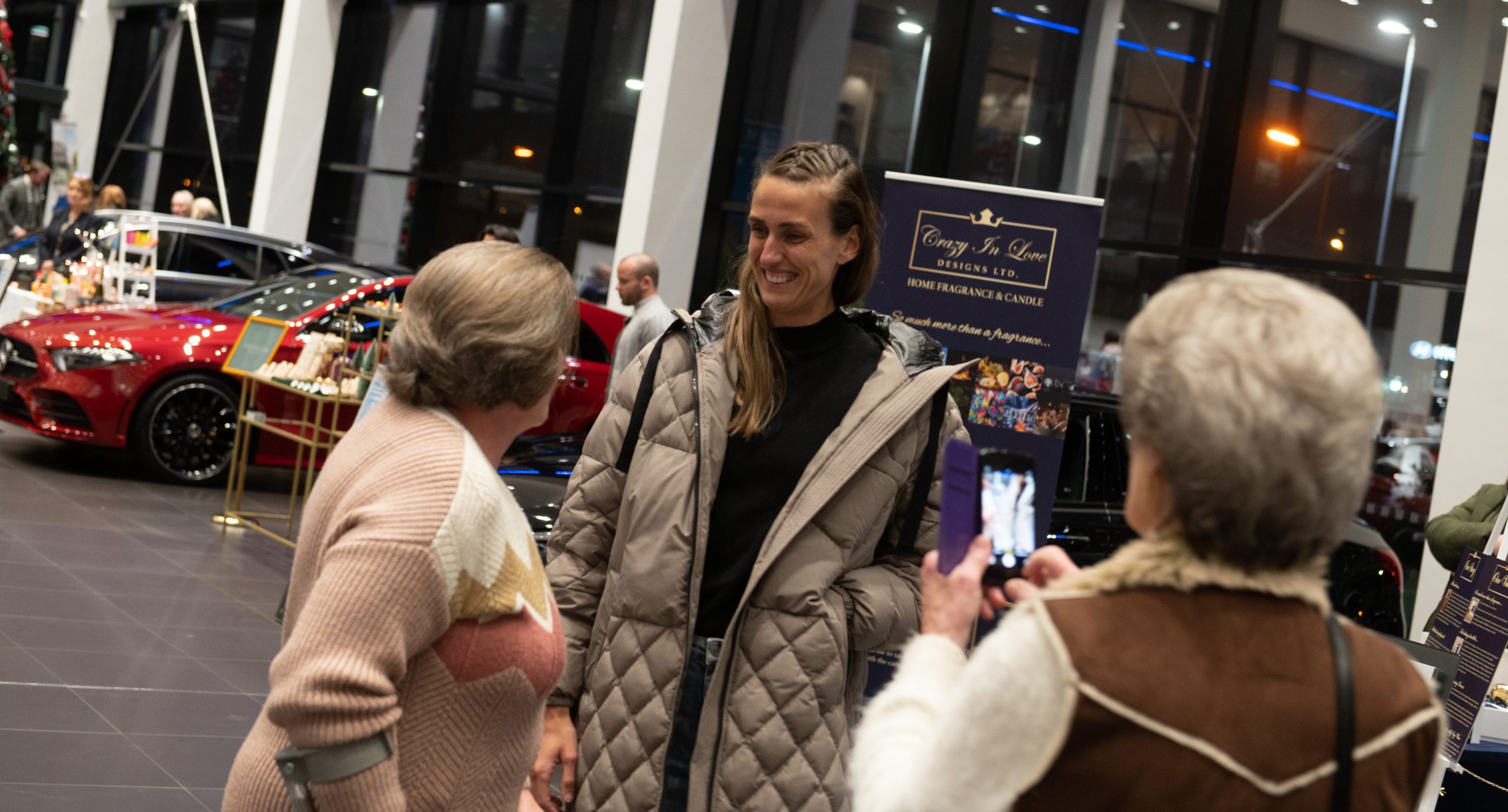 Jill Scott at Mercedes-Benz of Stockport Christmas event, 1 Dec 2022