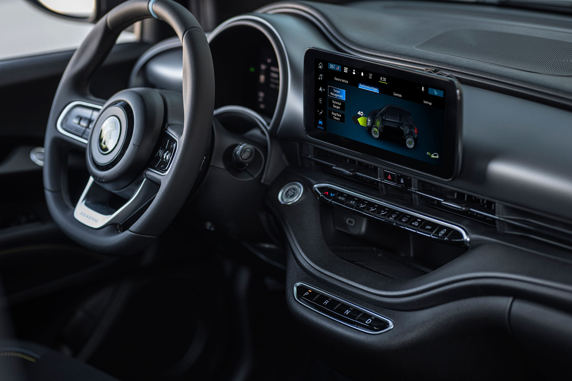 Abarth 500e interior via PA
