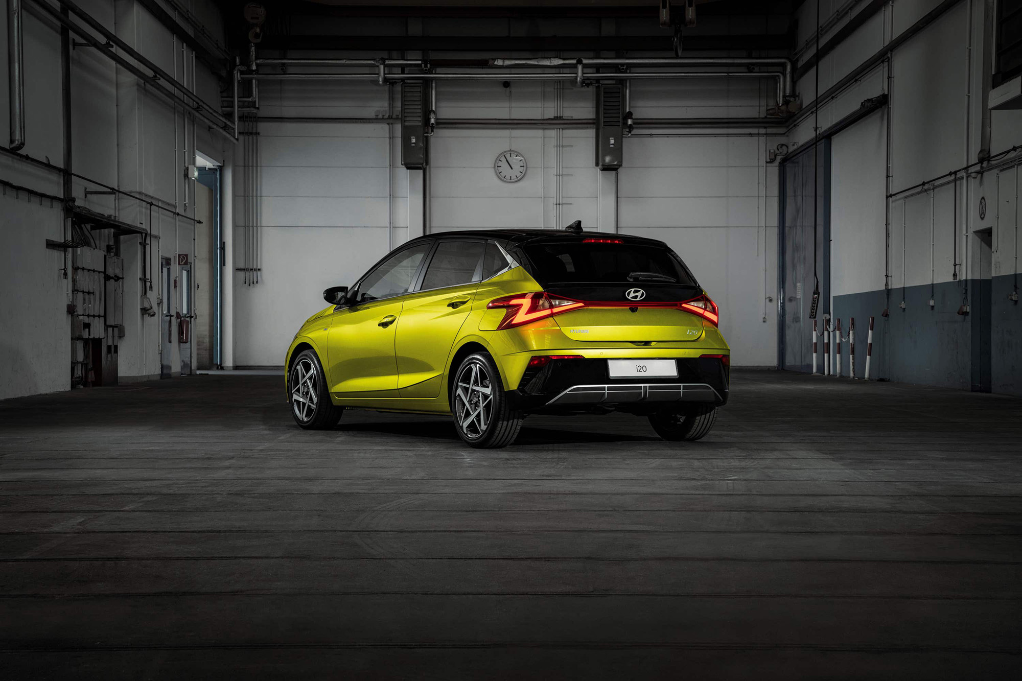 Hyundai i20 updated for 2023 rear, via PA