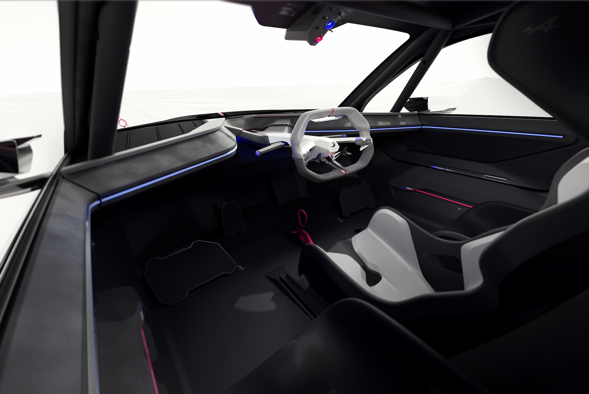 Alpine A290 interior with three seats