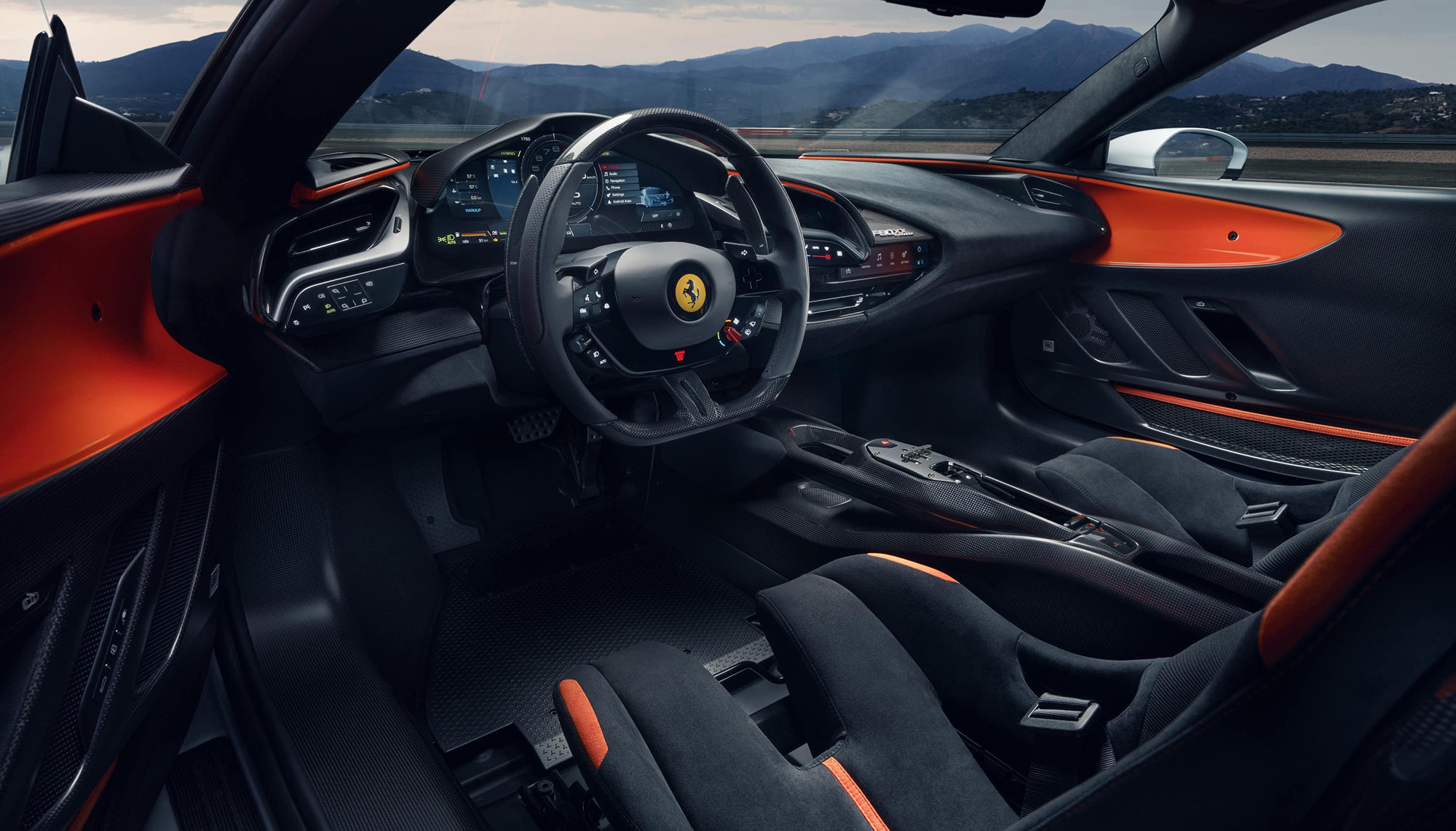 Ferrari SF90 XX interior, via PA