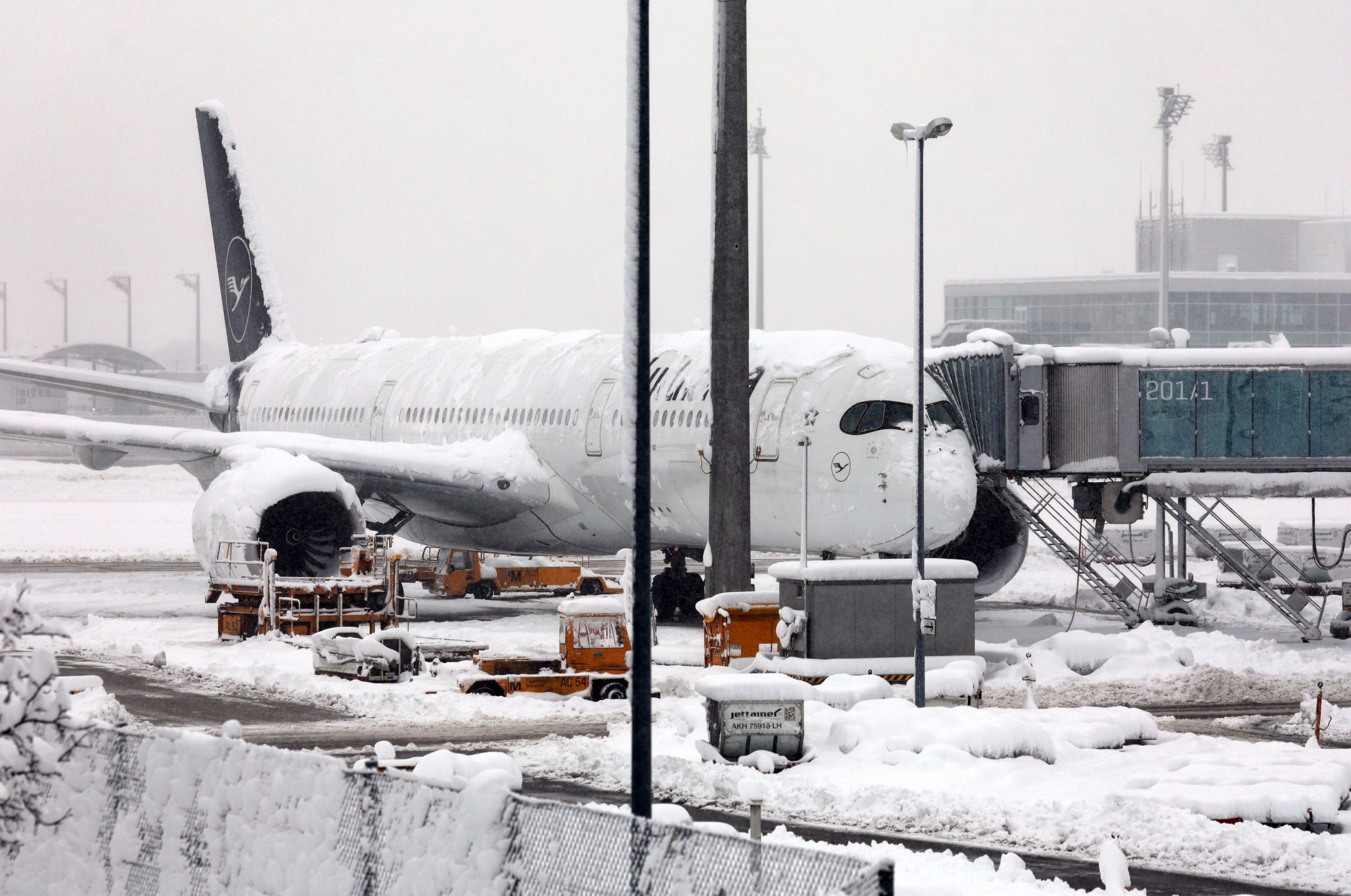 Snow at Munich Airport